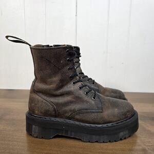 Dr. Martens Jadon Waxy Brown Platform Boot